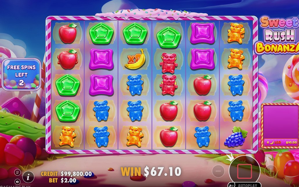 Free Spins round on the 6x5 grid