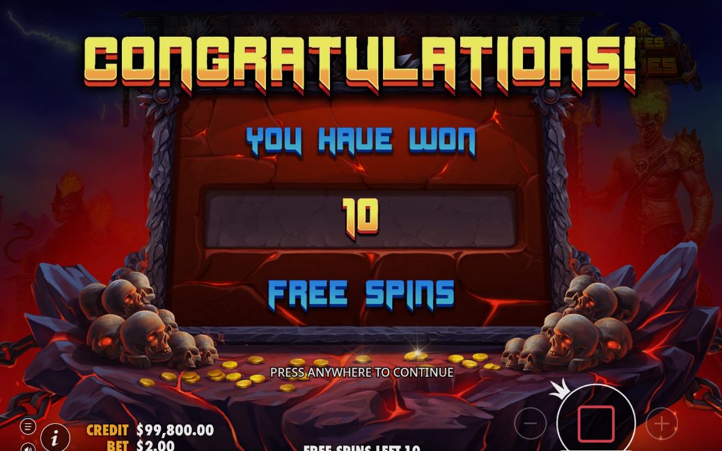 Free Spins counter and WILD METER during a round