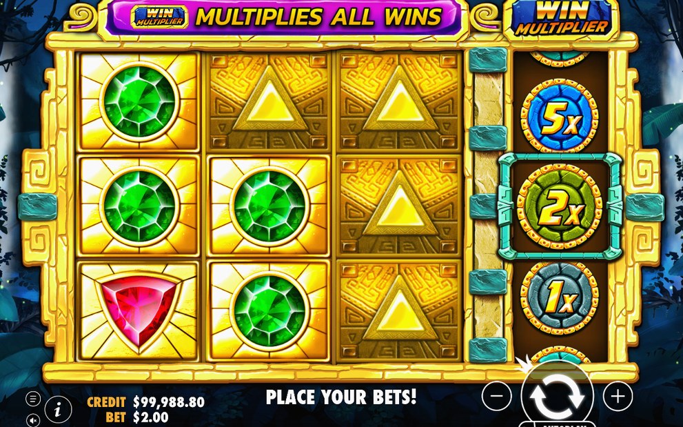 Win screen: a winning payline with its matching symbols
